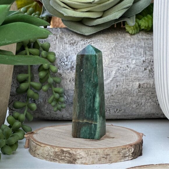 Nephrite Jade Small Obelisks Green Luck Crystal Point Tower Polished Gemstone - Picture 2 of 16